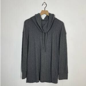 Lane Bryant Sweater Funnel Neck Gray Pullover Women's Plus Size 18/20 Metallic